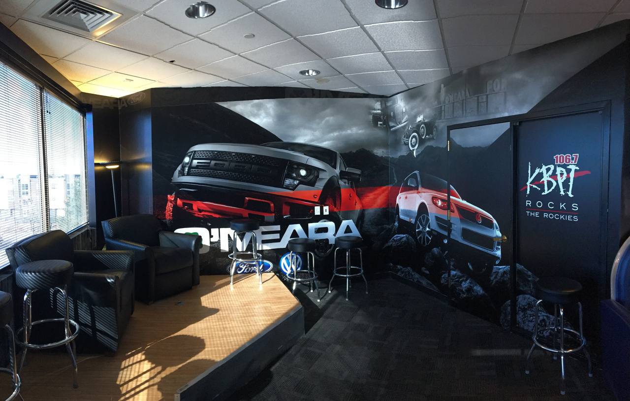 full room wrap installation Denver - vinyl wall and ceiling graphics